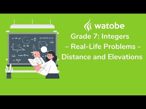 Grade 7 - Integers (real-life problems - distance and elevations)