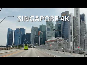 Singapore 4K - Futuristic Tropical City Skyline - Driving Downtown