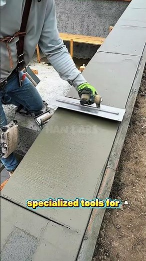 the process of working on the edge of the pool coping using concrete material#shorts #construction