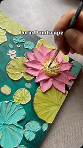 30K views · 383 reactions | Let’s make a lotus pondscape - nameplate Featuring art supplies from @itsybitsycraftstore Join our upcoming online workshop to make a beautiful lotus pondscape of your favorite colours and patterns! From preparing the background to sculpting different styles of lotus - everything is taught in this workshop! DM or checkout the Registration link in bio to enroll.. | Eye Catcher's- define your style | Facebook