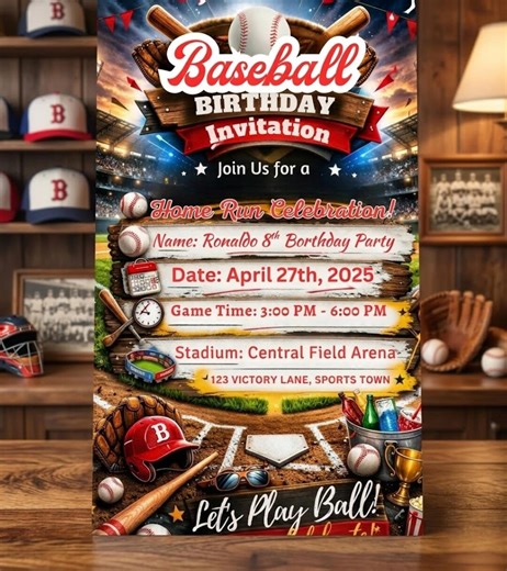 Baseball Birthday Invitation Editable Template, Rookie of the Year Sports Party Invite, Little Slugger Boy Birthday, Photo Printable - Etsy