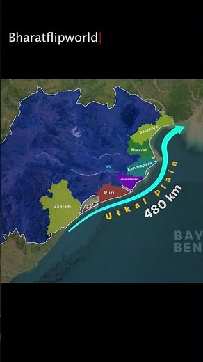 Odisha geography explane through map animation | Indiangeography