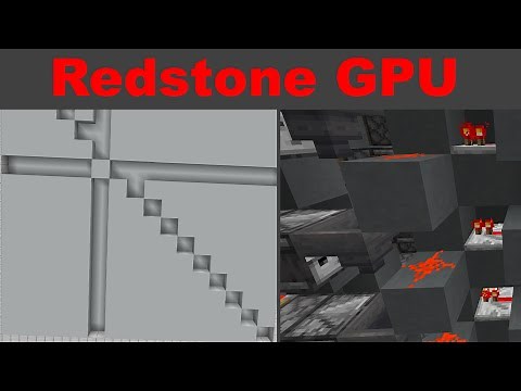 Minecraft Graphical Processing Unit! Redstone GPU and display with pixel, line and colum drawing.