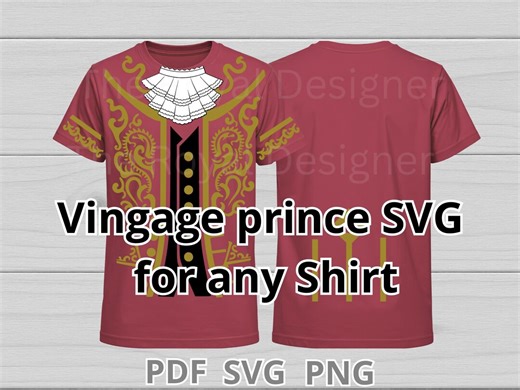 Vintage Prince SVG PNG Pdf | Fairytale Royal Prince Design | Digital Download for Shirts & Crafts - Etsy