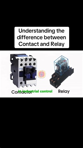 Understanding the difference between Contact and Relay #megasolutionelectricalengineering #electrician
