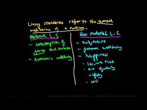 Material and Non-material Living Standards