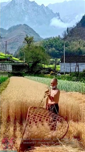 Farmers harvest wheat by hand || Innovative tools