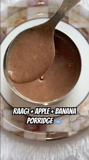 Ragi Apple Banana Porridge | Healthy Baby Food Ideas for 7 Month Baby | Stage 1 Weaning Recipes