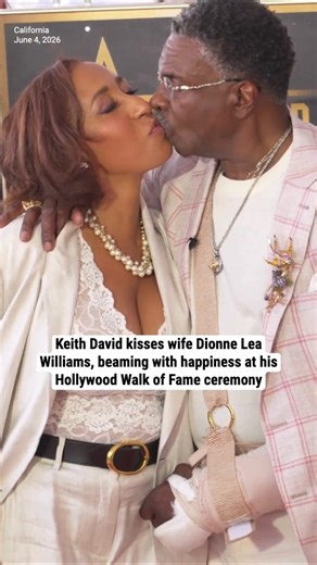 Keith David kisses wife Dionne, beaming with happiness at his Hollywood Walk of Fame ceremony