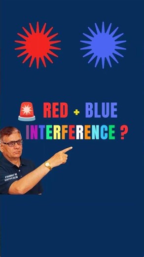 🔥 Can Red and Blue Light Produce Interference? | Wave Optics #shorts #youtubeshorts