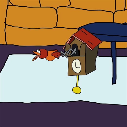 @honiganimations on Instagram: "Crazy Cuckoo 🐥 Clock 🕰️ #animation #2danimation #2d #cartoon #toonboom #fear #cuckoo #cuckooclock #clock #cuckooclockrepairsingapore #time #squawk #crazy #crazybird #bird #tellingtime #wtf"