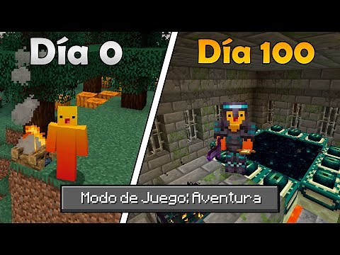 SOBREVIVÍ 100 DÍAS en MINECRAFT MODO AVENTURA