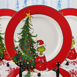 Set of 4 Dr. Seuss the Grinch Plates - Ceramic Salad/dessert Plates - Christmas Decor - Etsy