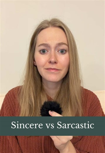Sincere vs Sarcastic Tone and facial expressions are very important for sending the correct message, so choose them carefully. #learnativenglish #tone #facialexpressions #sarcasm