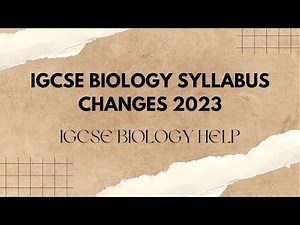 IMPORTANT UPDATE: IGCSE BIOLOGY 0610/0970 SYLLABUS CHANGES FOR 2023-2025