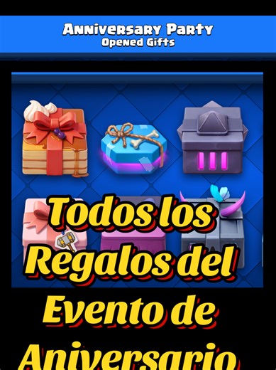 Así fueron los regalos que nos perdimos del evento comunitario. Créditos de imagen a DCMAT #clashroyale #Gaming #fyp