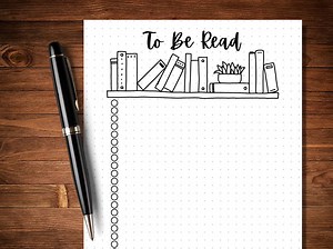 To Be Read - TBR List - PRINTABLE Journal Page - Book Journal Page - Book Tracker - Reading Tracker - Habit Tracker - Printable Planner Page - Etsy
