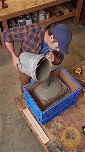 Beautiful Concrete Flower Pot Anyone Can Make! 🌺✨ #DIYBuild #Garden