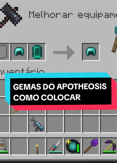 Xonera Mil Grau (@xoneramilgrau) - Como colocar gemas no Mod Apotheosis do Minecraft