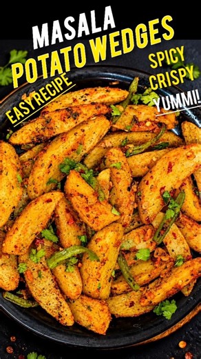 Masala Potato Wedges Spicy Crispy & Yummy Easy Recipe #recipe #trending #food #spicydishes