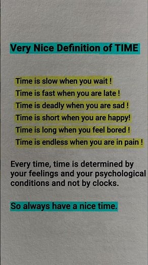 Definition of Time | Meaning, Importance & Examples #shorts