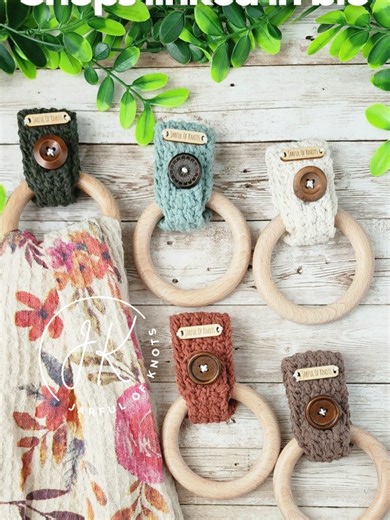 Did you know I have another towel holder crochet pattern that is machine washable? My Towel Holder with Removable Ring combines the classic farmhouse look and the convenience of being machine washable, simply remove the strap and throw it in the washer. This pattern works with wood (recommended), plastic or metal rings. I use a 85mm to 90mm for this pattern. Available now in my shops! #crochetersoftiktok #crochet #crochettiktok #crochetpattern #crochettowelholder