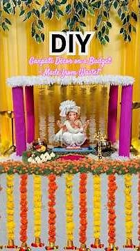Ganpati Décor on a Budget – Made from Waste!” | Quick & Easy Ganpati Decorations ideas at home #diy