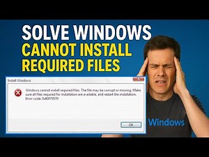 Fix Windows Cannot Install Required Files | Windows 11/10 Installation Error Solved