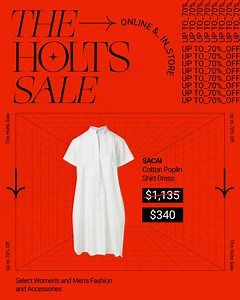 The Holts Sale | Now Up to 70% Off Enjoy up to 70% off select women’s and men’s fashion and accessories online and in-store. Click to shop women’s > https://bit.ly/3Bi4Pvn Click to shop men’s > https://bit.ly/3iuGn1e | Holt Renfrew