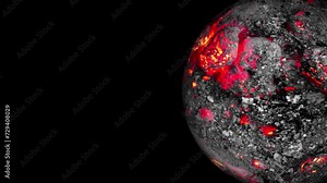 Star of our solar system animation. Camera orbits, revealing nebula gases erupting from the Sun's surface. Solar flares and coronal mass ejections unleash a torrent of searing hot gases into space.