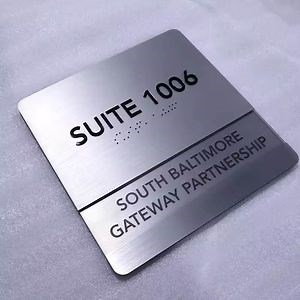[Hot Item] Door Number Sign Aluminum Ada Braille Signages for Hotel