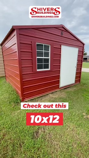 Our 10x12 Storage Building is Perfect for Backyard Storage! contact us today to find the building that is perfect for you! #storageunit #metalbuildings