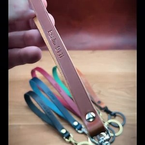 American Horween Leather Wristlet Keychain in 3 Sizes. Personalized Handmade Replacement Wrist Strap. - Etsy
