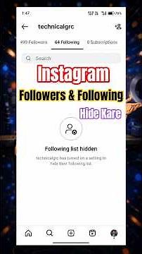 Instagram Followers and Following hide kaise kare | Instagram following hide kaise kare #instagram
