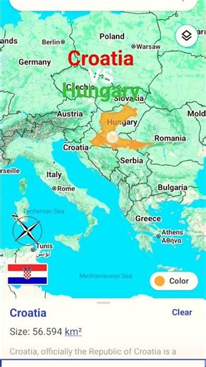 Croatia VS Hungary!!Land size Comparison!!#country