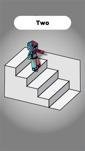 Is This Up or Down? Minecraft Visual Illusion .#shorts #animation #illusioni