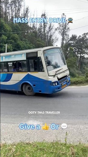 TNSTC Blue Bus Makes Smooth Turn in Sharp Curve Ghat Road 💙 Towards Uphill 🔥