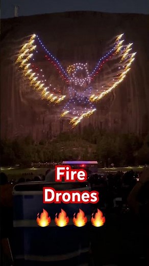 Fire 🔥 Drones at Stone Mountain!! NEW for 2025!! #shorts