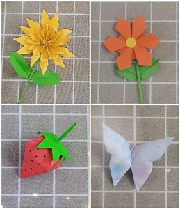 20K views · 293 reactions | Simple to Make Origami Ideas to Create Flowers, Butterfly and strawberry | Kids Planet | Facebook