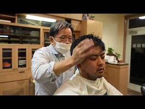 Skilled Massage Techniques: Shampoo, Massage, Shaving, and Ear Cleaning at a barbershop in Japan.