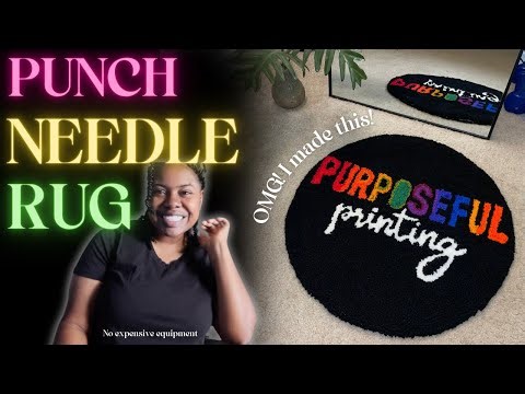 DIY Punch Needle Rug | How to make a punch needle rug | Rug Tufting