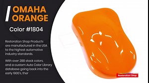 Restoration Shop - Omaha Orange Acrylic Urethane Auto Paint - Gallon Paint Color Only - Professional Single Stage High Gloss Automotive, Car, Truck Coating, 2.8 VOC