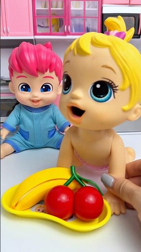 ASMR Unboxing Minnie Mouse & Bebefinn Eating Banana & Cherry Toy | Satisfying ASMR Kitchen Unboxing