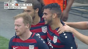 Ladies and gentlemen, meet Dom Dwyer! 🇺🇸 A moment of magic gives the 26-year-old his first #USMNT goal in his first international cap! | U.S. Soccer