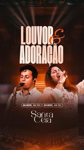O momento de louvor da última Santa Ceia foi inesquecível! 🙌 A próxima está chegando, e você é nosso convidado: 📅 08/11 às 19h | 09/11 às 11h Venha viver este momento de fé e comunhão! ❤️ | Igreja Pentecostal Deus é Amor