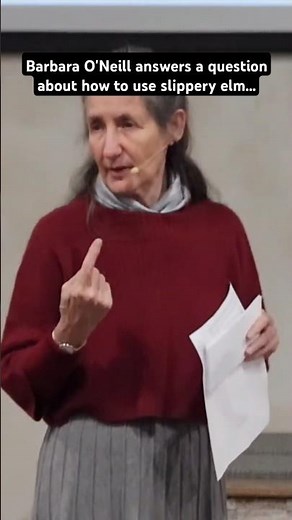 Barbara O'Neill answers a question about how to use slippery elm...