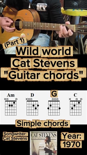 Wild world (Cat Stevens) TUTORIAL 🎸 (Part 1) #guitartutorial #tutorialchitarra #lezionidichitarra