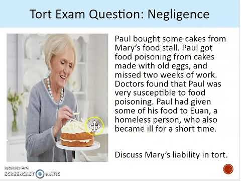 Tort Exam Question: Negligence
