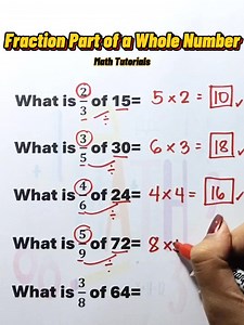 187K views · 1.8K reactions | Math Review : Fraction Part of a Whole Number‼️‼️ #Math #mathmadeeasy #akositeachergon #mathteachergon #MathTutorials #mathtricks #MathTutor #mathtechnique #basicalgebra #fractionhacks | Math Tutorials | Facebook