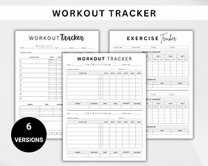 Workout Tracker Printable PDF. Exercise Tracker. Fitness Log. Daily Exercise Log. Fitness Journal. Workout Planner. Fitness Planner Gym - Etsy